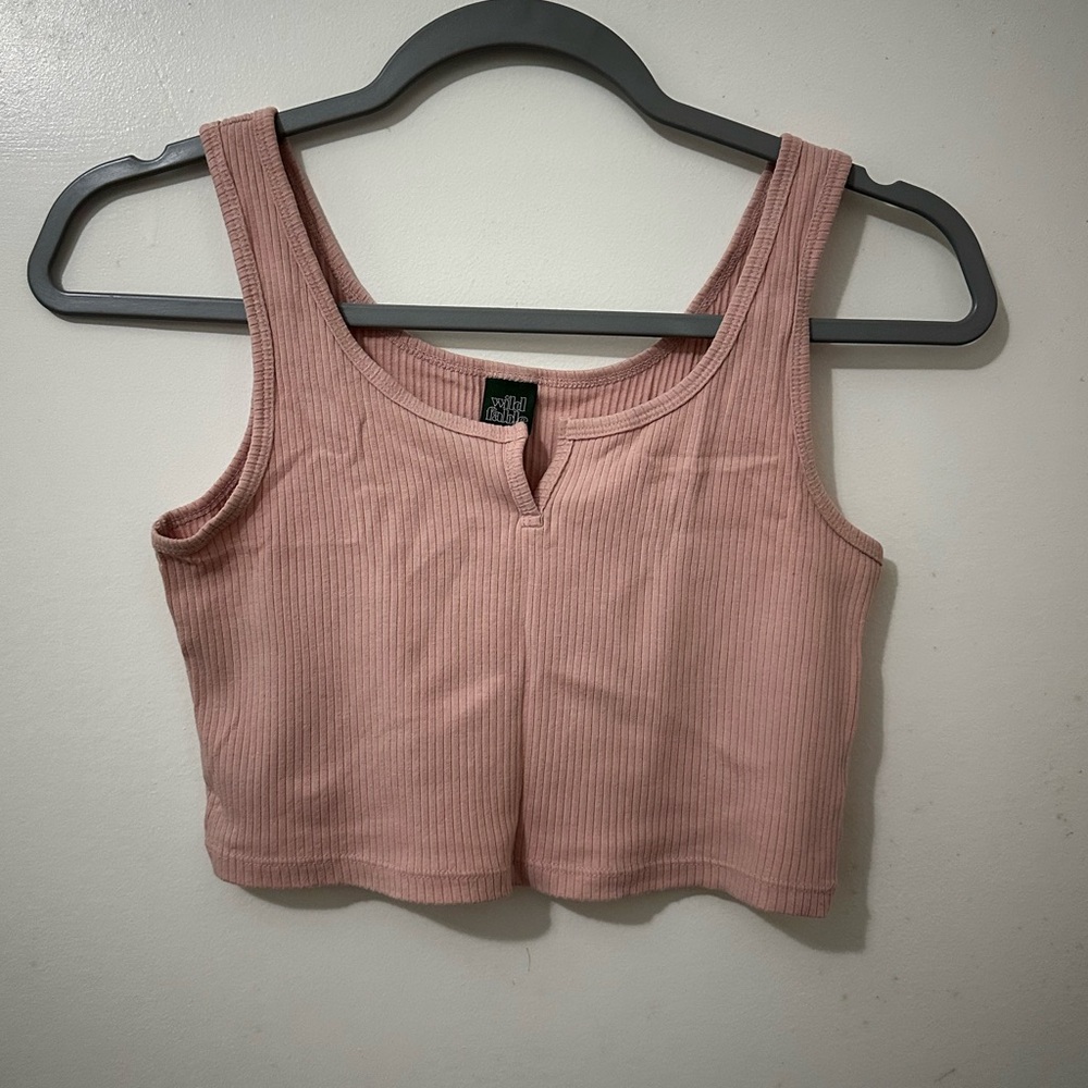 Pink cropped tank